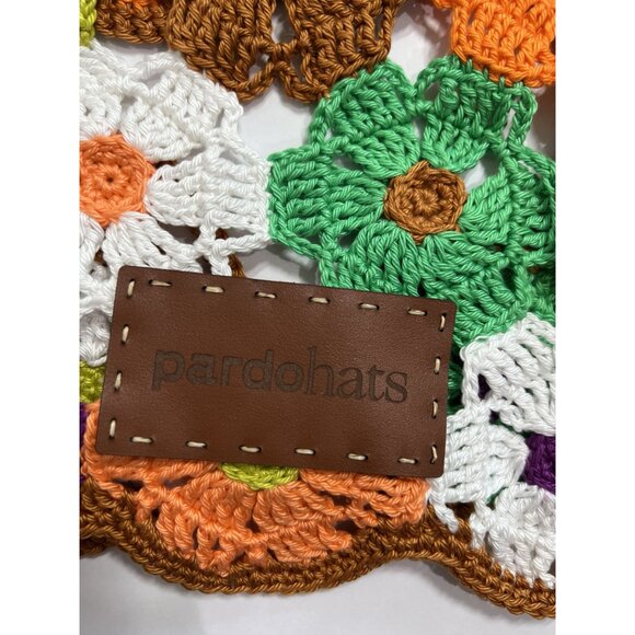 PARDOhats Carma Crochet Bandana in Brown Multi - Picture 4 of 4